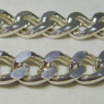 (ch1204)Cadena de plata de tipo Grumet maciza.
